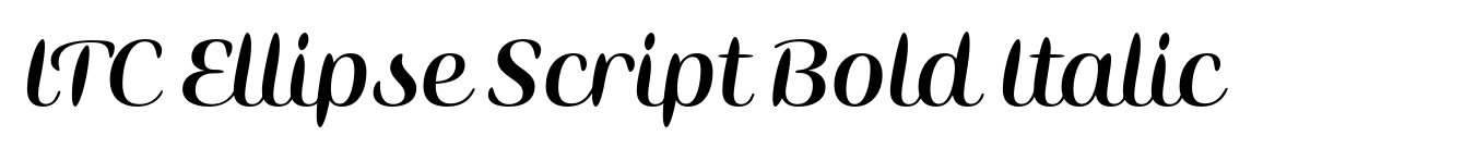 ITC Ellipse Script Bold Italic